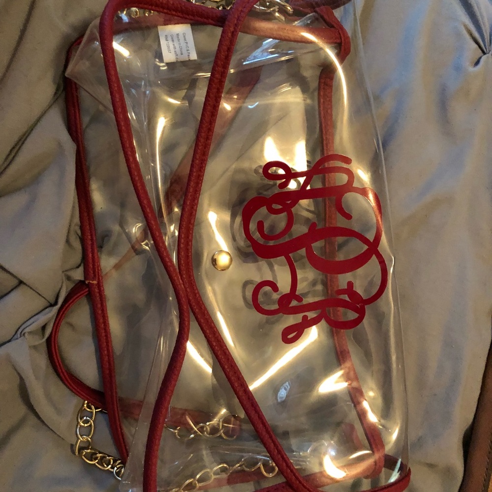 Clear Crossbody With Removable Monogram - image 1